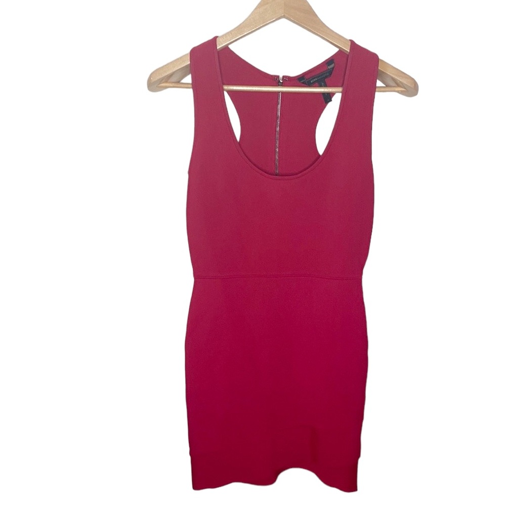 BCBGMAXAZRIA Gisela rio red racerback bandage dress size M